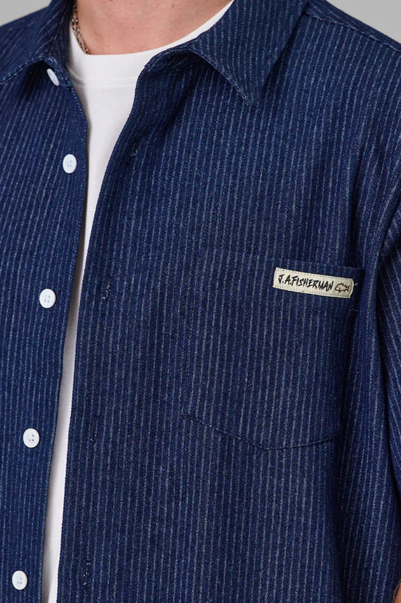 Just Another Fisherman Ballast SS Shirt - Stripe Denim