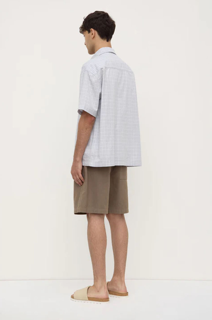 Assembly Jules Check SS Shirt - Cloud / White