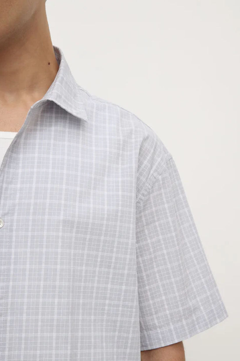 Assembly Jules Check SS Shirt - Cloud / White