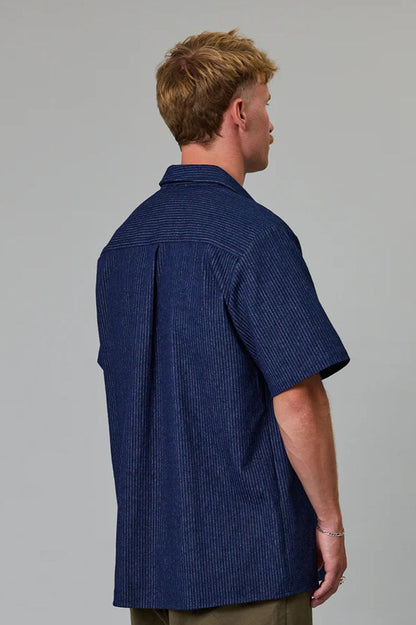 Just Another Fisherman Ballast SS Shirt - Stripe Denim