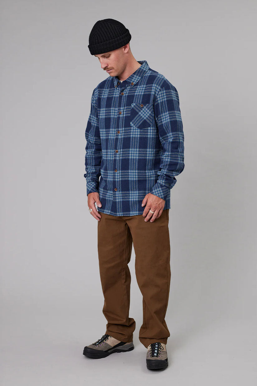 Just Another Fisherman Boatyard Shirt - Blue Check