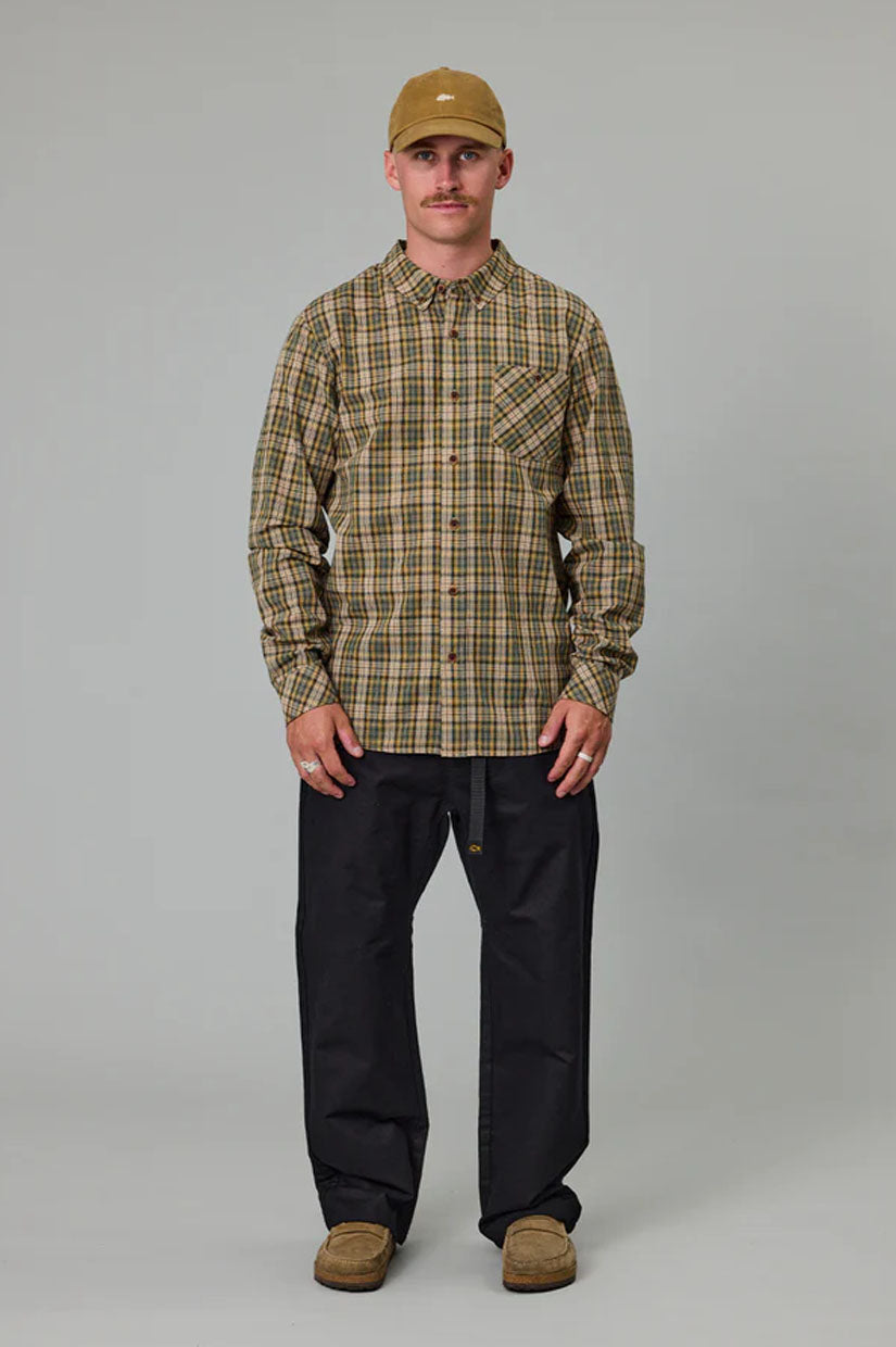 Just Another Fisherman Boatyard Shirt - Tan Check