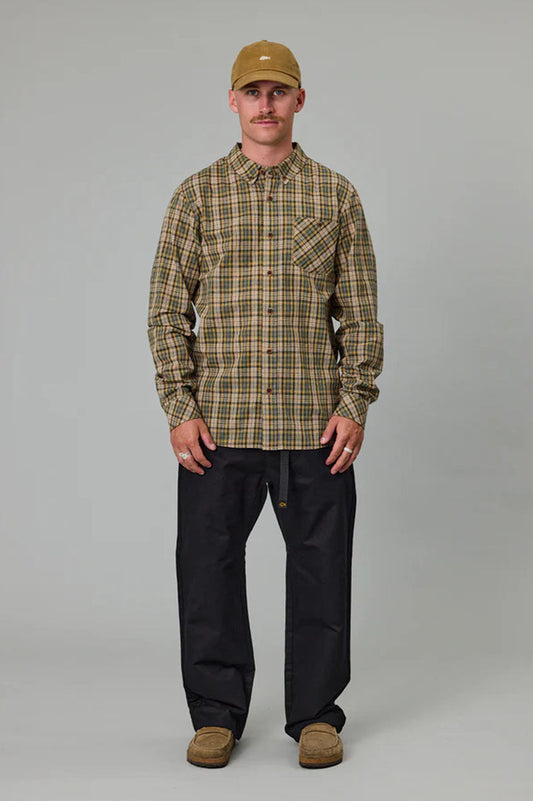 Just Another Fisherman Boatyard Shirt - Tan Check