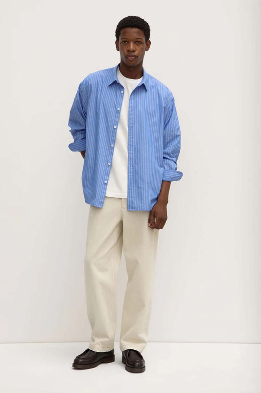 Assembly Caden Stripe LS Shirt - Blue/White