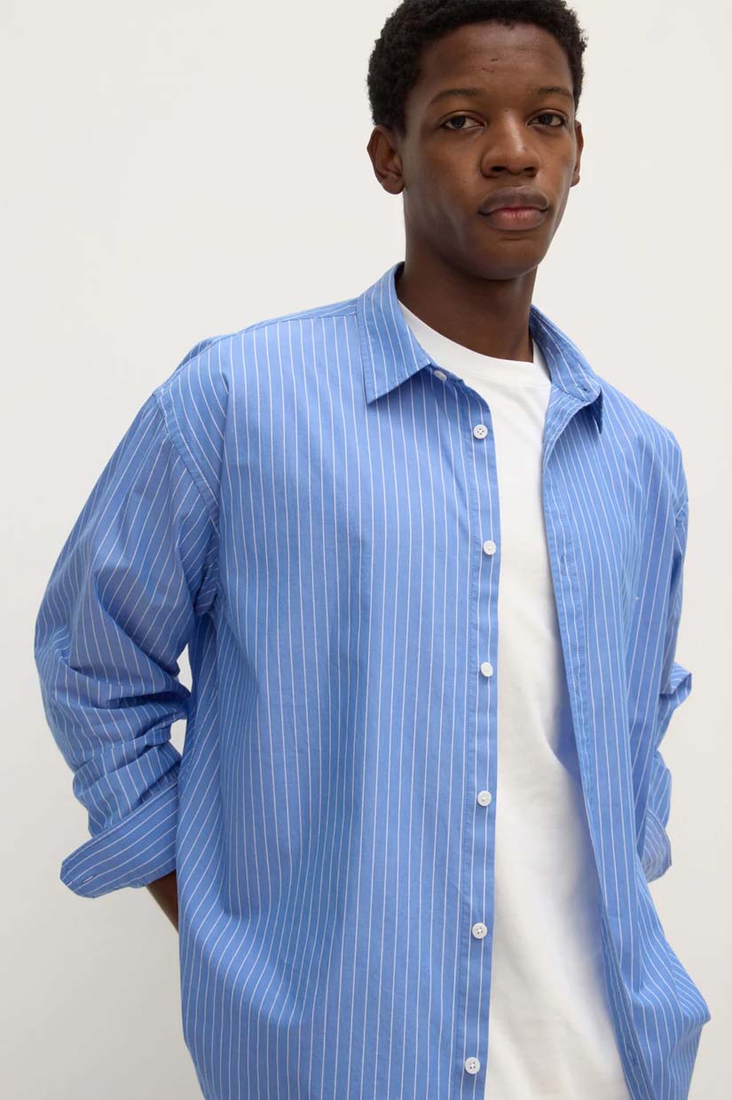 Assembly Caden Stripe LS Shirt - Blue/White