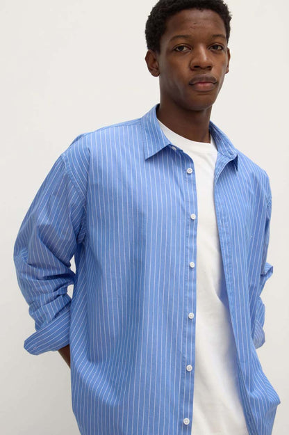 Assembly Caden Stripe LS Shirt - Blue/White