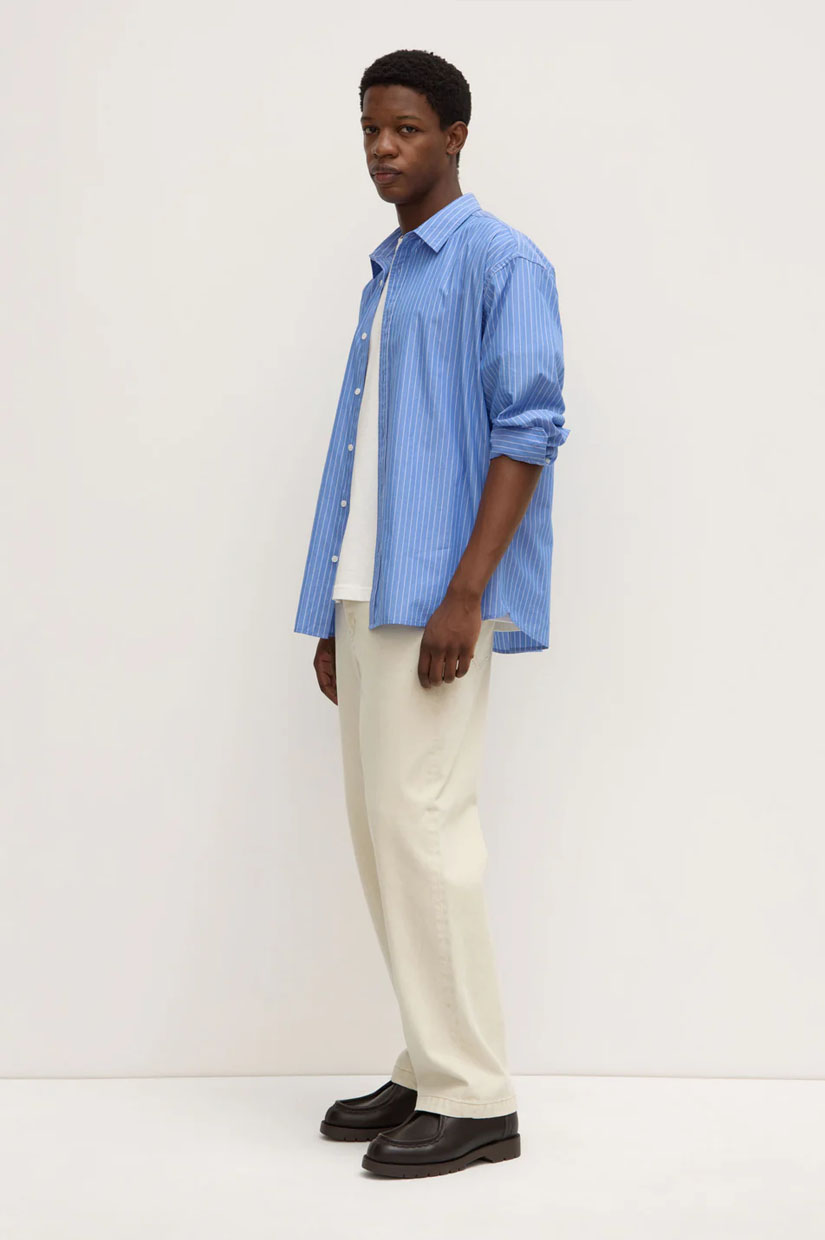 Assembly Caden Stripe LS Shirt - Blue/White