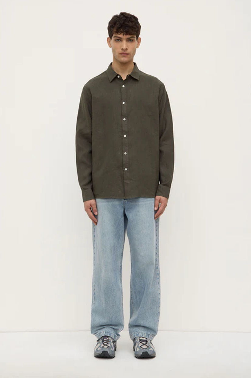 Assembly Mens Everyday Linen Shirt - Sorrel