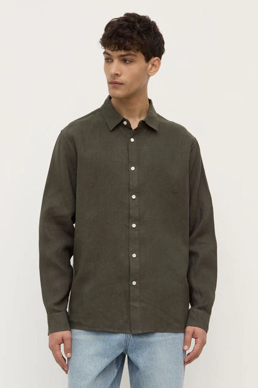 Assembly Mens Everyday Linen Shirt - Sorrel