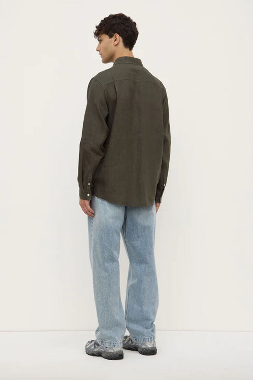 Assembly Mens Everyday Linen Shirt - Sorrel