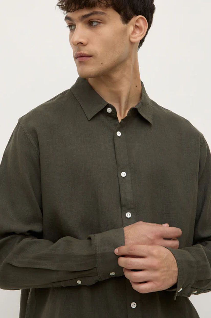 Assembly Mens Everyday Linen Shirt - Sorrel