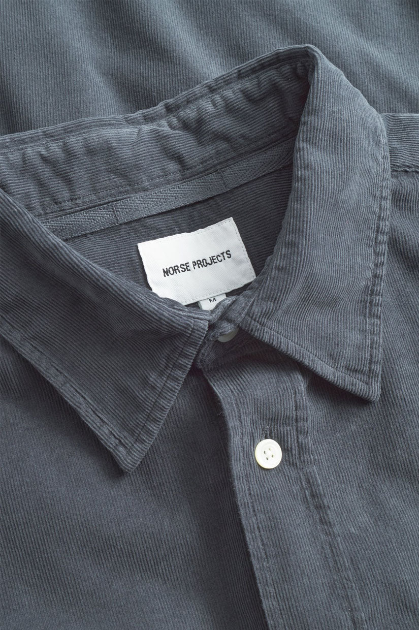 Norse Projects Algot Micro Cord Shirt - Graphite