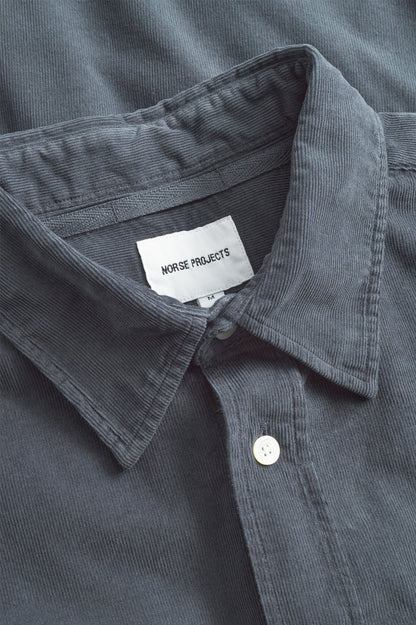 Norse Projects Algot Micro Cord Shirt - Graphite