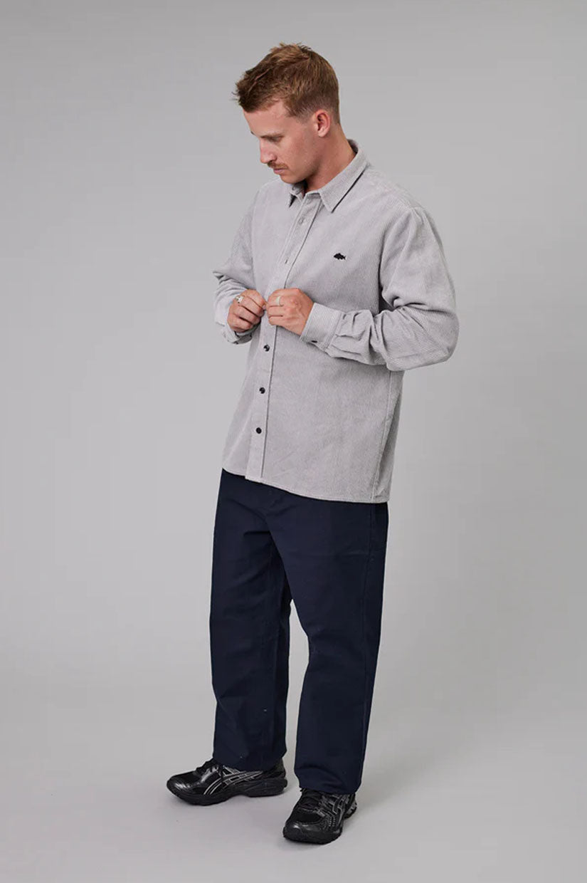 Just Another Fisherman Boxy Ripple Shirt - Grey