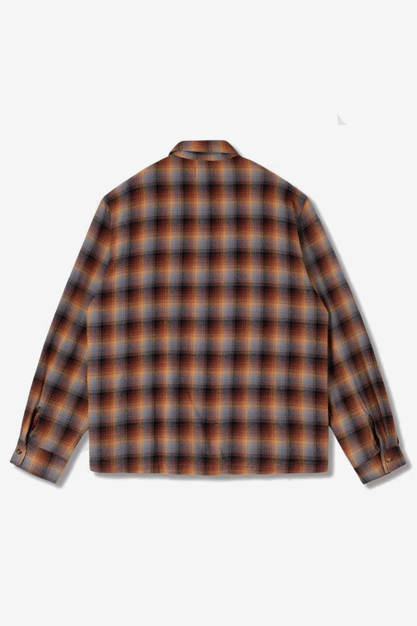 Stan Ray Zip Shirt - Brown Blue Plaid